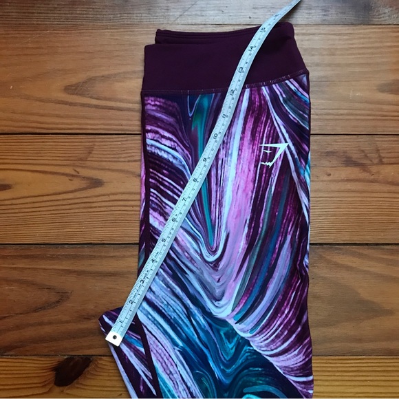 Gymshark Strada Earth Purple Teal Marbled 7/8 Leggings, NWT, L - Picture 12 of 15